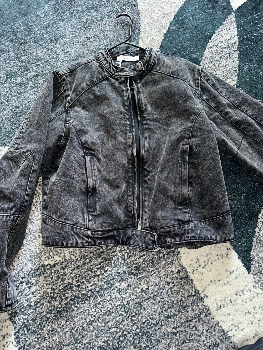Mnml Washed Black men’s  Zip-Front Jacket